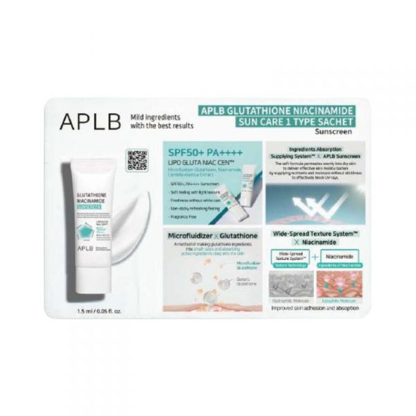 APLB Glutathione Niacinamide fényvédő minta