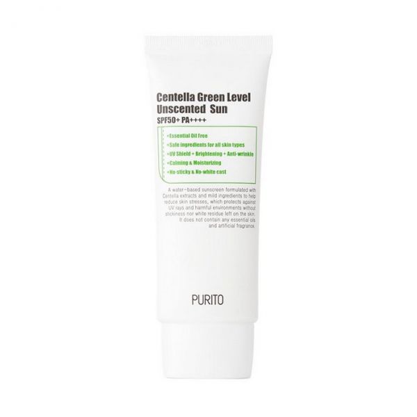 PURITO Centella Green Level illatmentes fényvédő SPF50+ PA++++